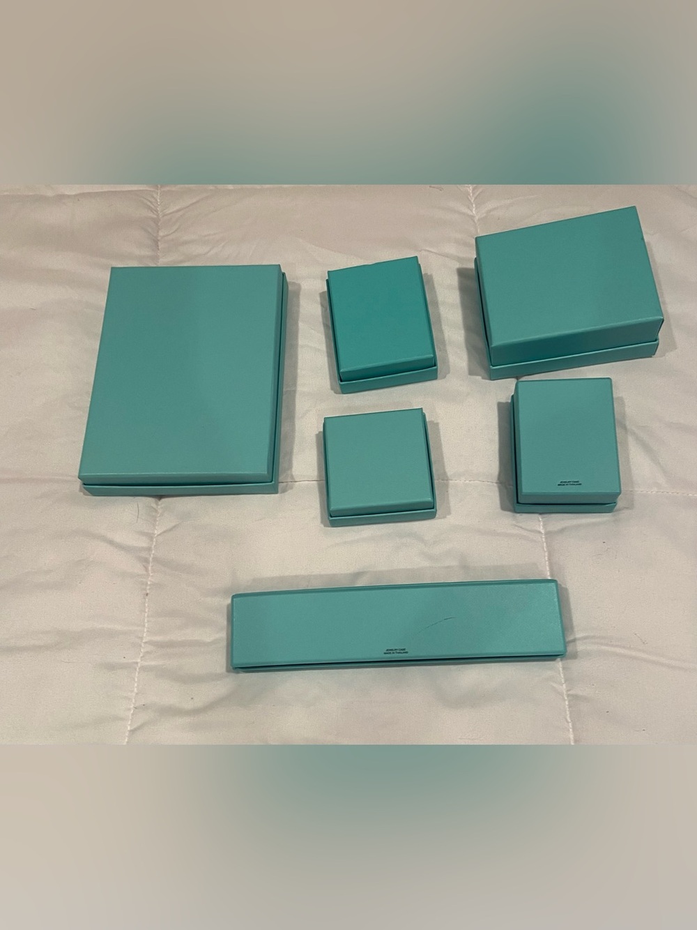 Tiffany & Co. Robin's Egg Blue Jewelry Box Collection-6 boxes ( 2 w/ velvet box) - Picture 6 of 13